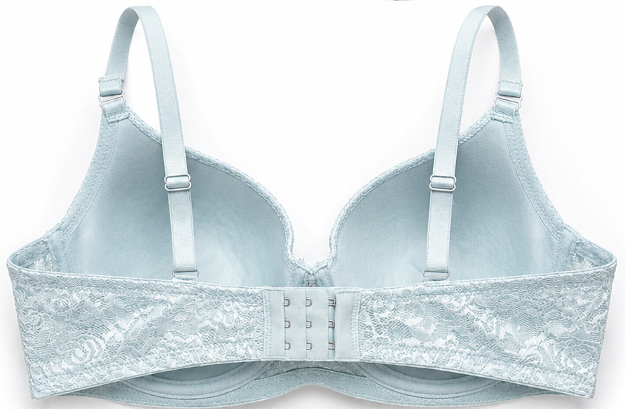 Burgundy Lace Underwire Bra, Full Coverage Push Up Bra for Women