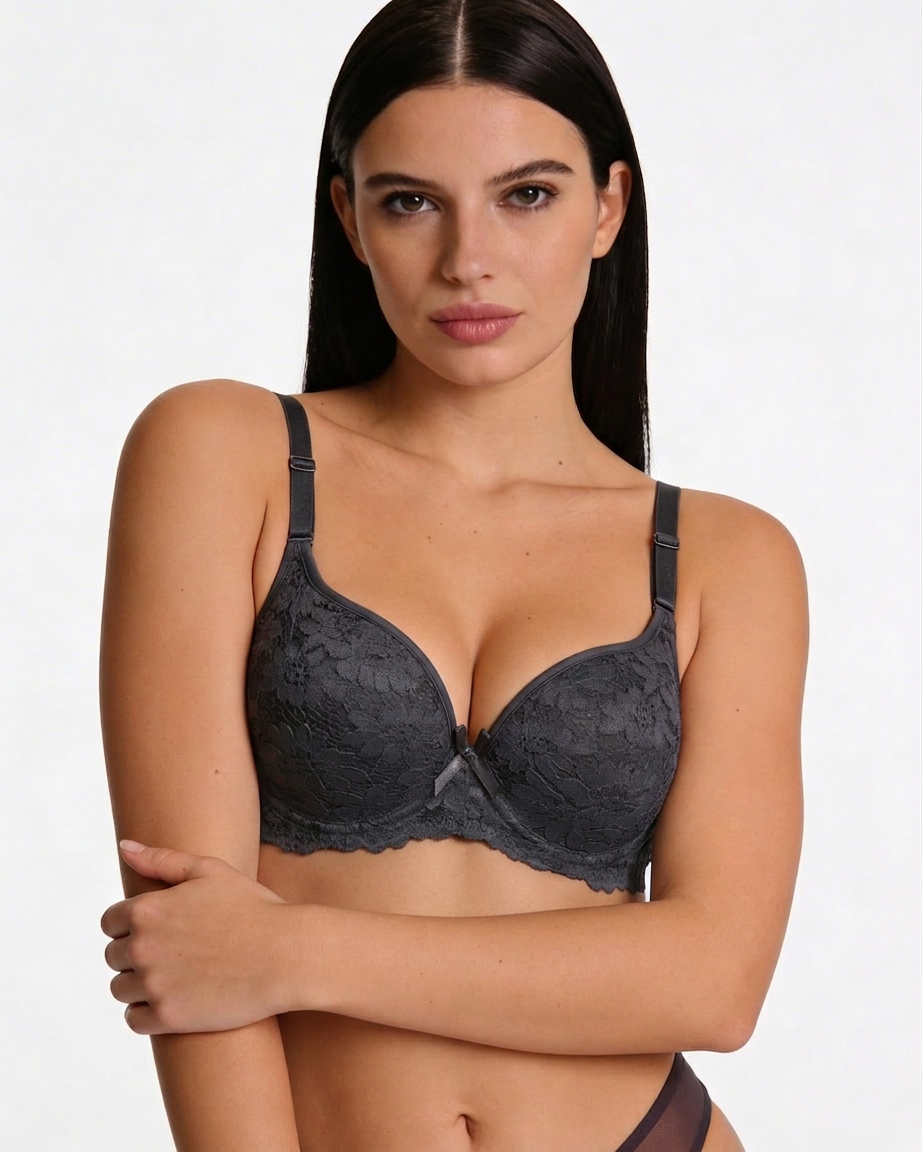 Midnight Lace Padded Bra