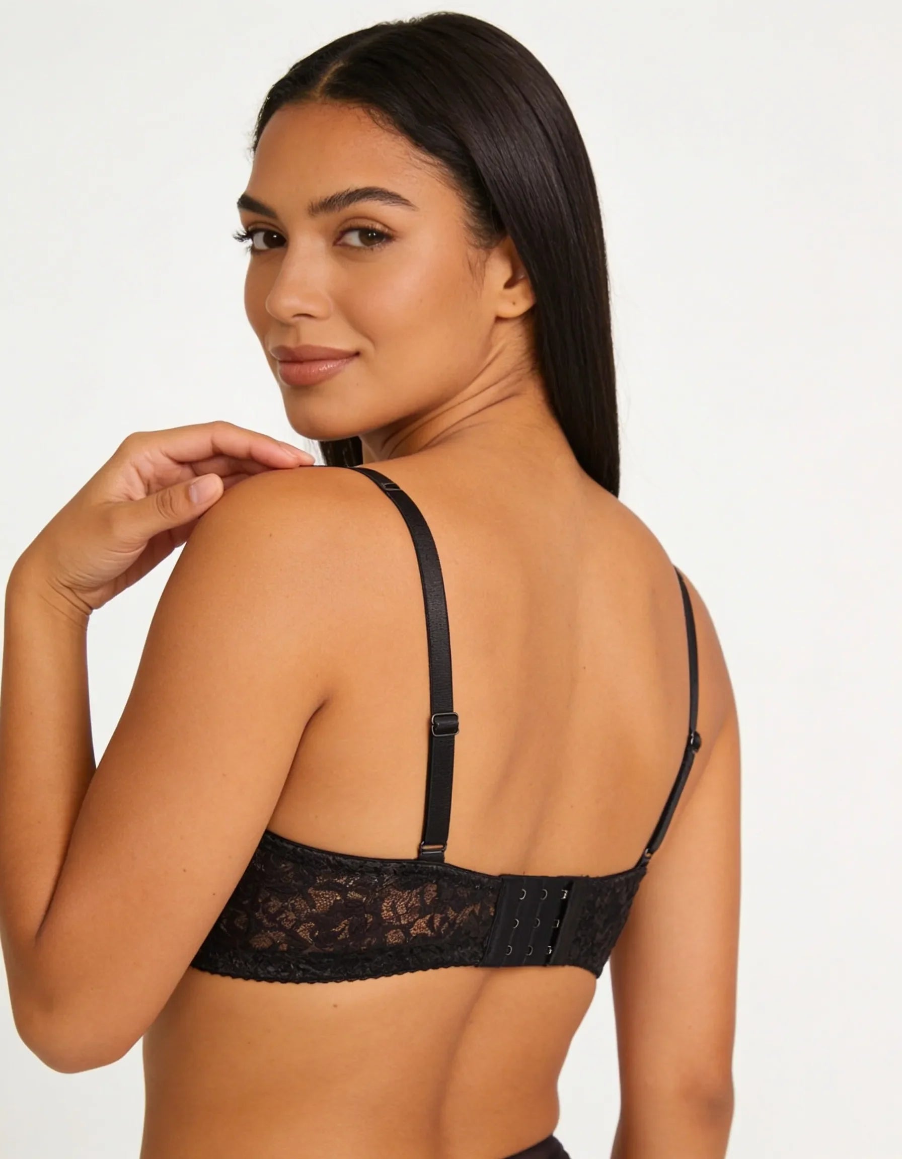 Burgundy Lace Underwire Bra, Full Coverage Push Up Bra for Women