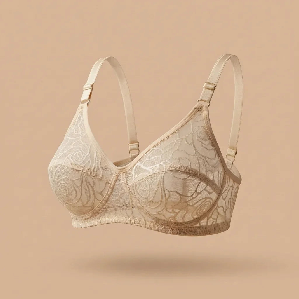 Soft Floral Lace Bra