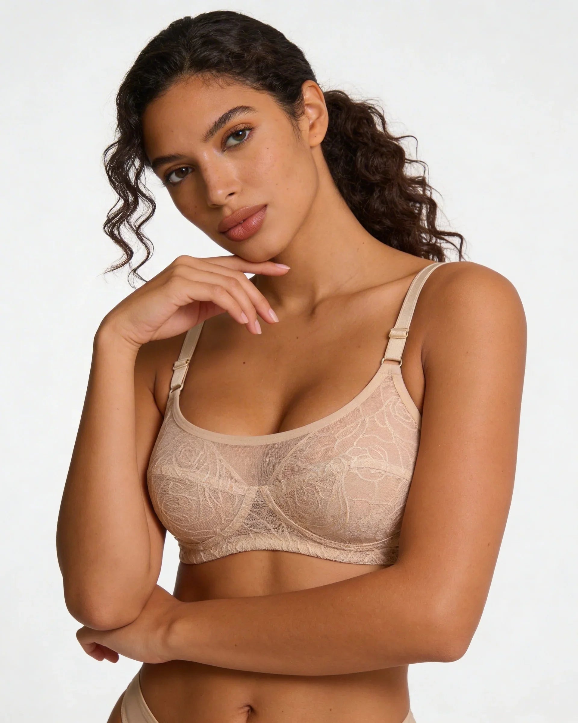 Soft Floral Lace Bra